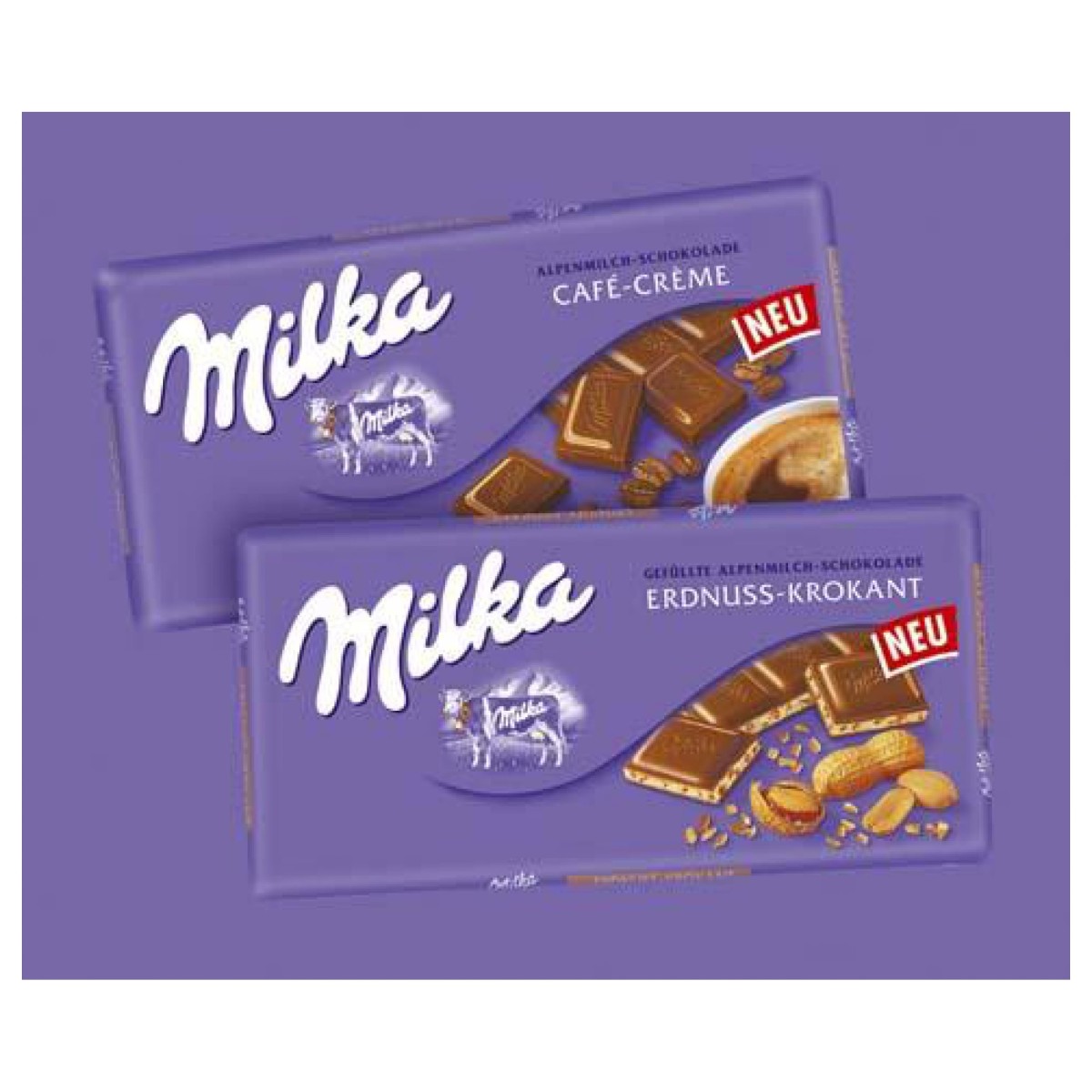 Milka 100g Erdnuss-Krokant und Café-Crème → REGAL