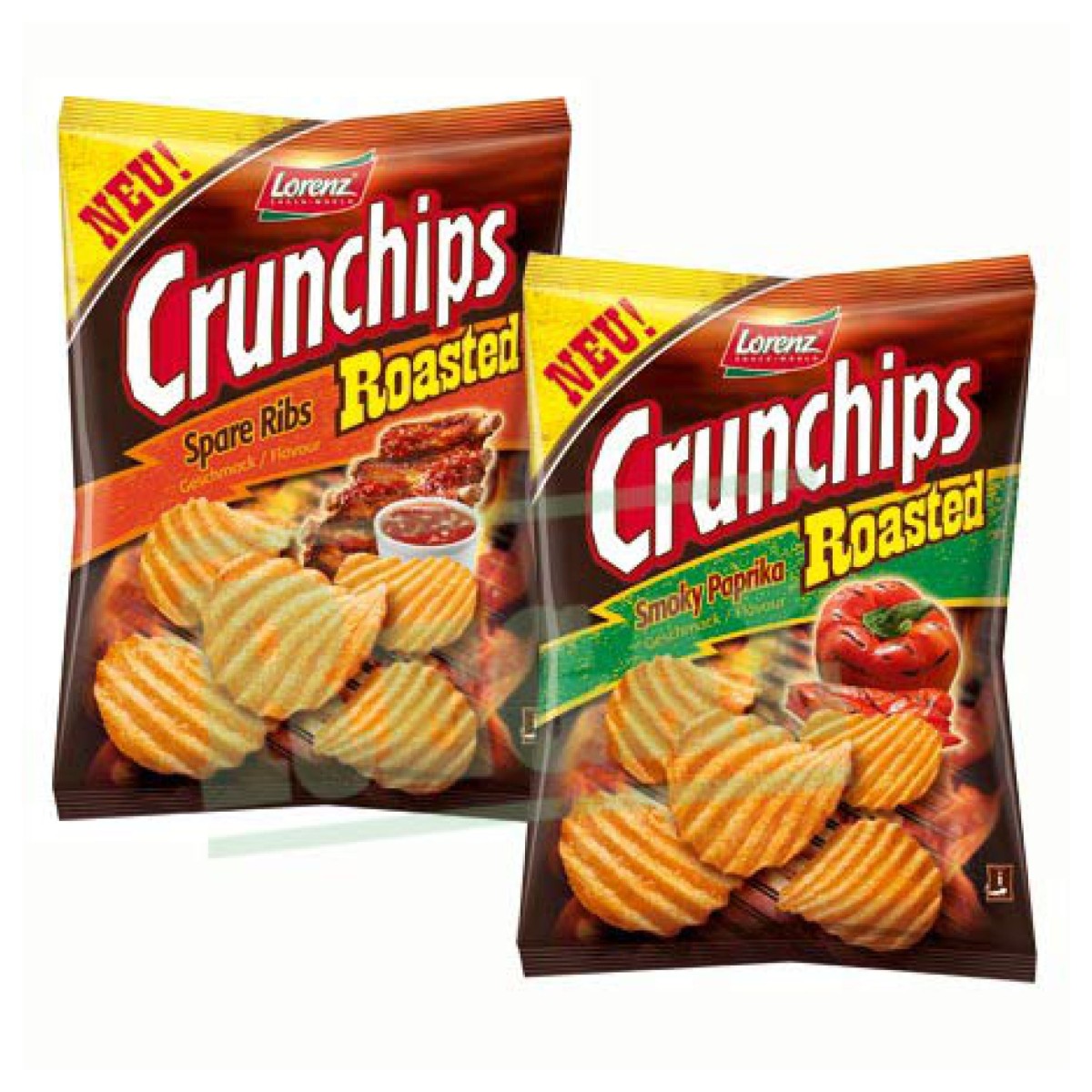 Produktabbildung Lorenz Snack-World Crunchips Roasted “Spare Ribs&rdquo; / “Smoky Paprika&rdquo;