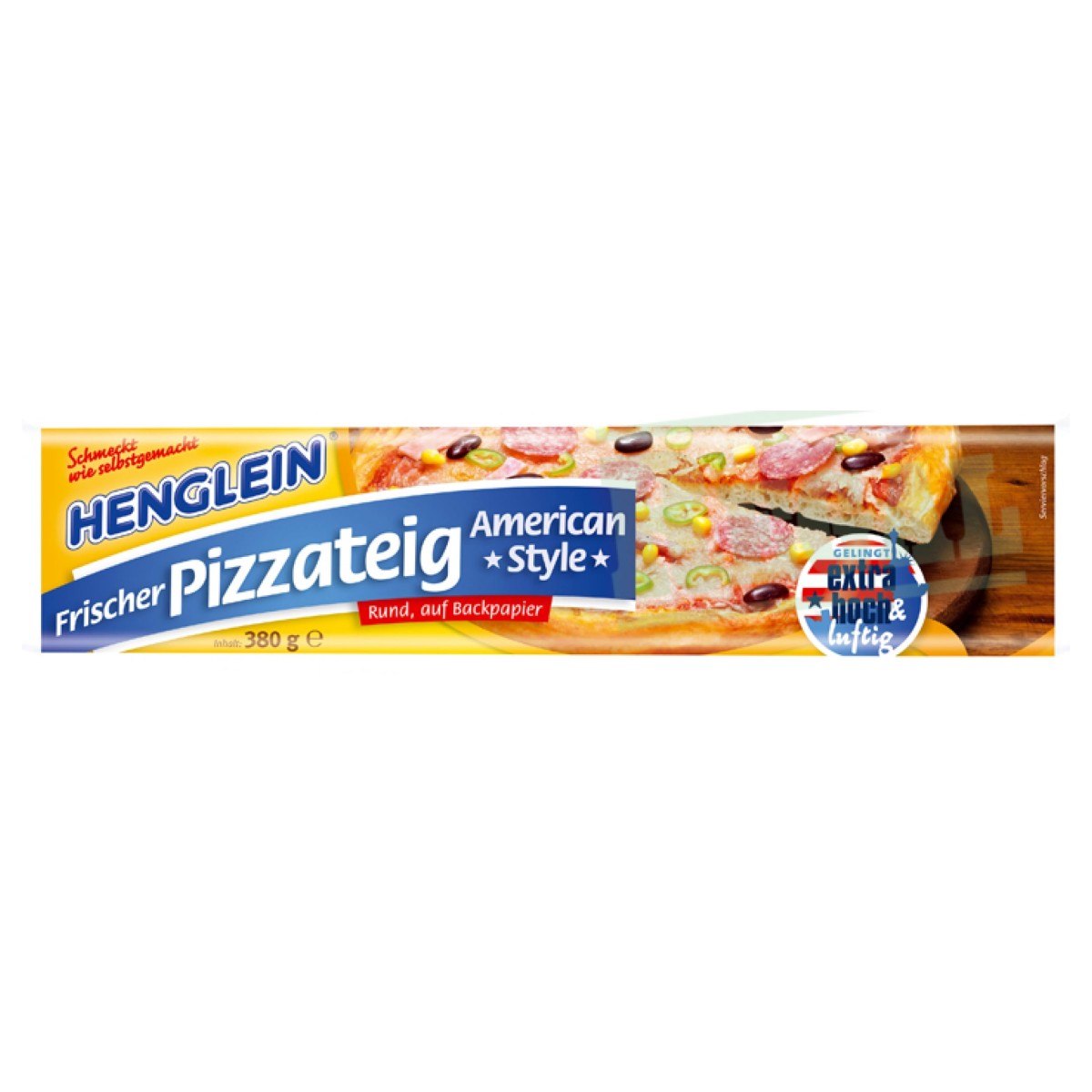 Henglein Frischer Pizzateig – American Style 380g → REGAL