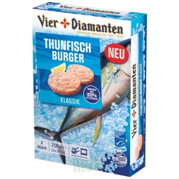 Vier Diamanten Thunfisch Burger Klassik 2 Stück