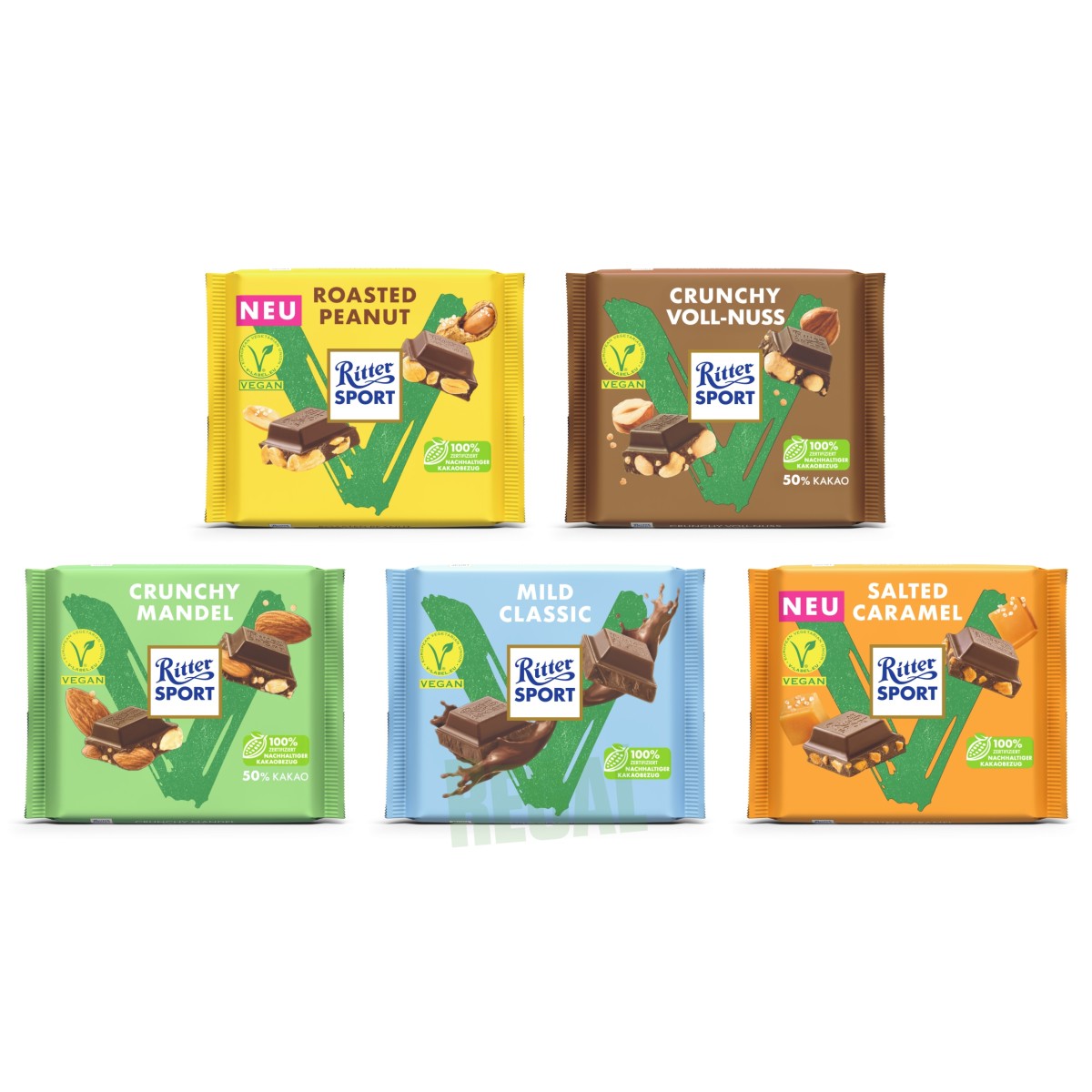 Produktabbildung Ritter SPORT Veganes Sortiment