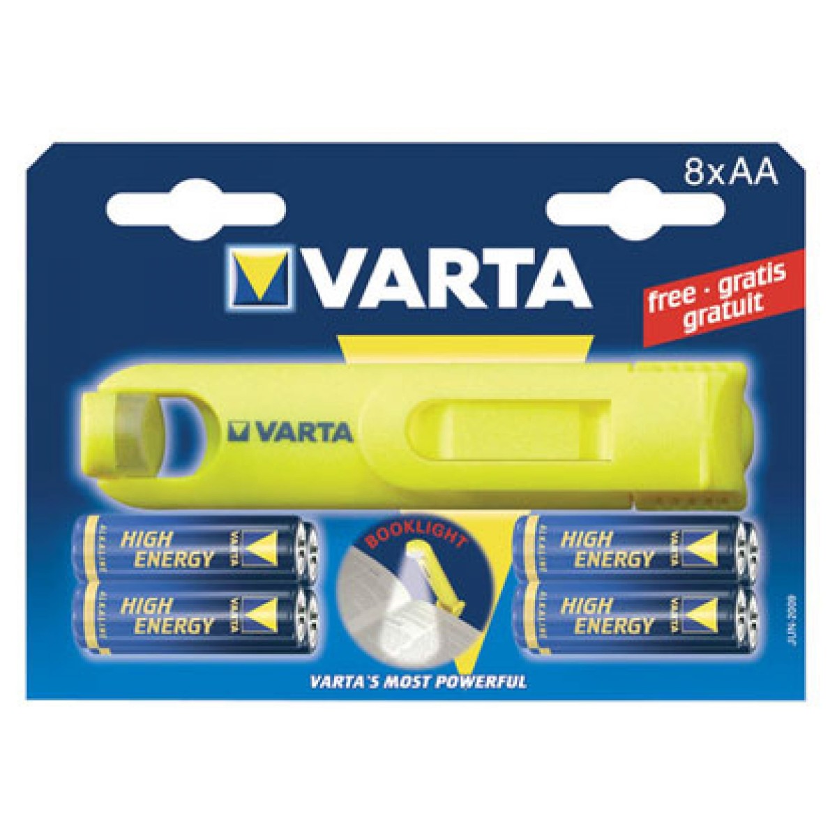 Produktabbildung VARTA 8er AA + Booklight