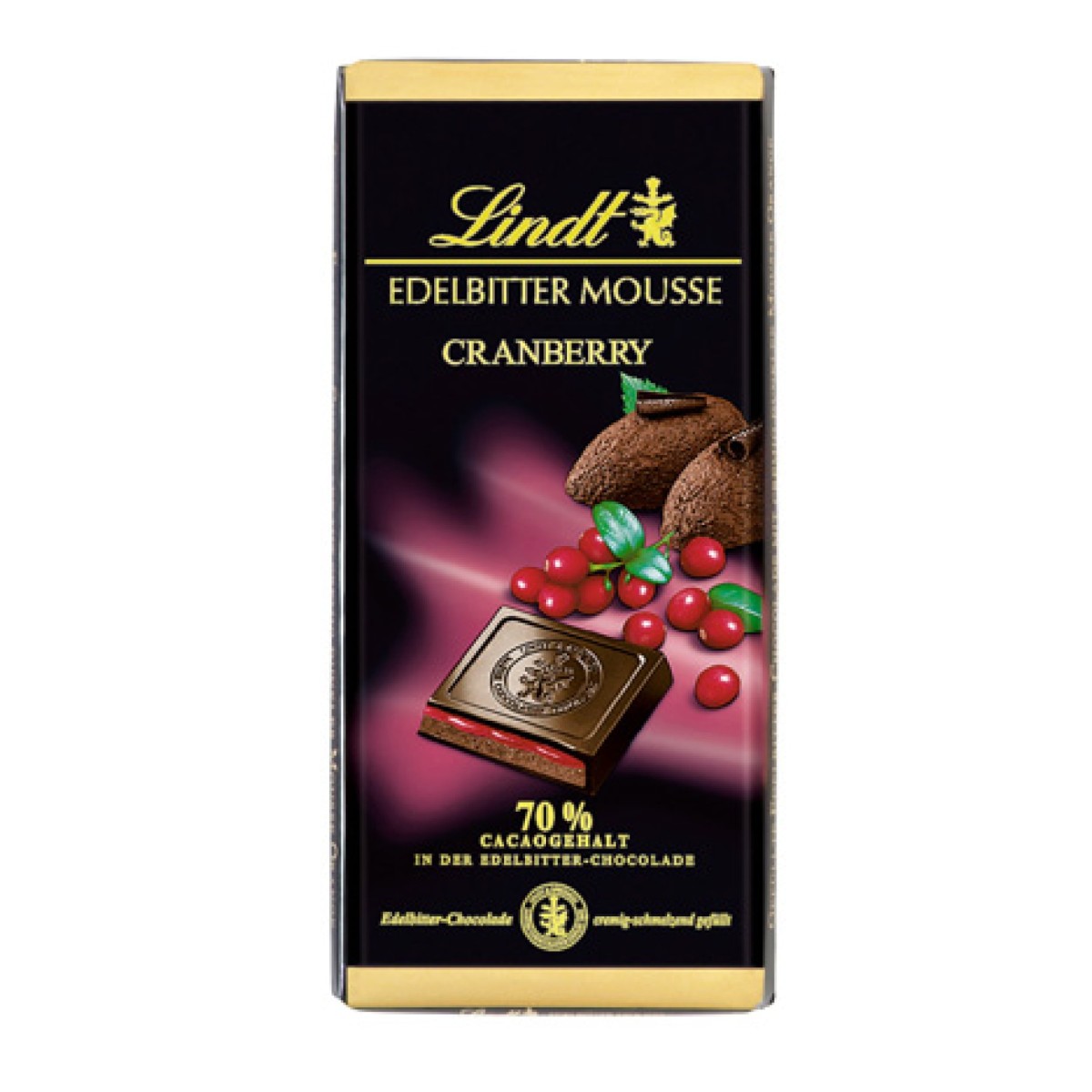 Produktabbildung Lindt Edelbitter Mousse Cranberry