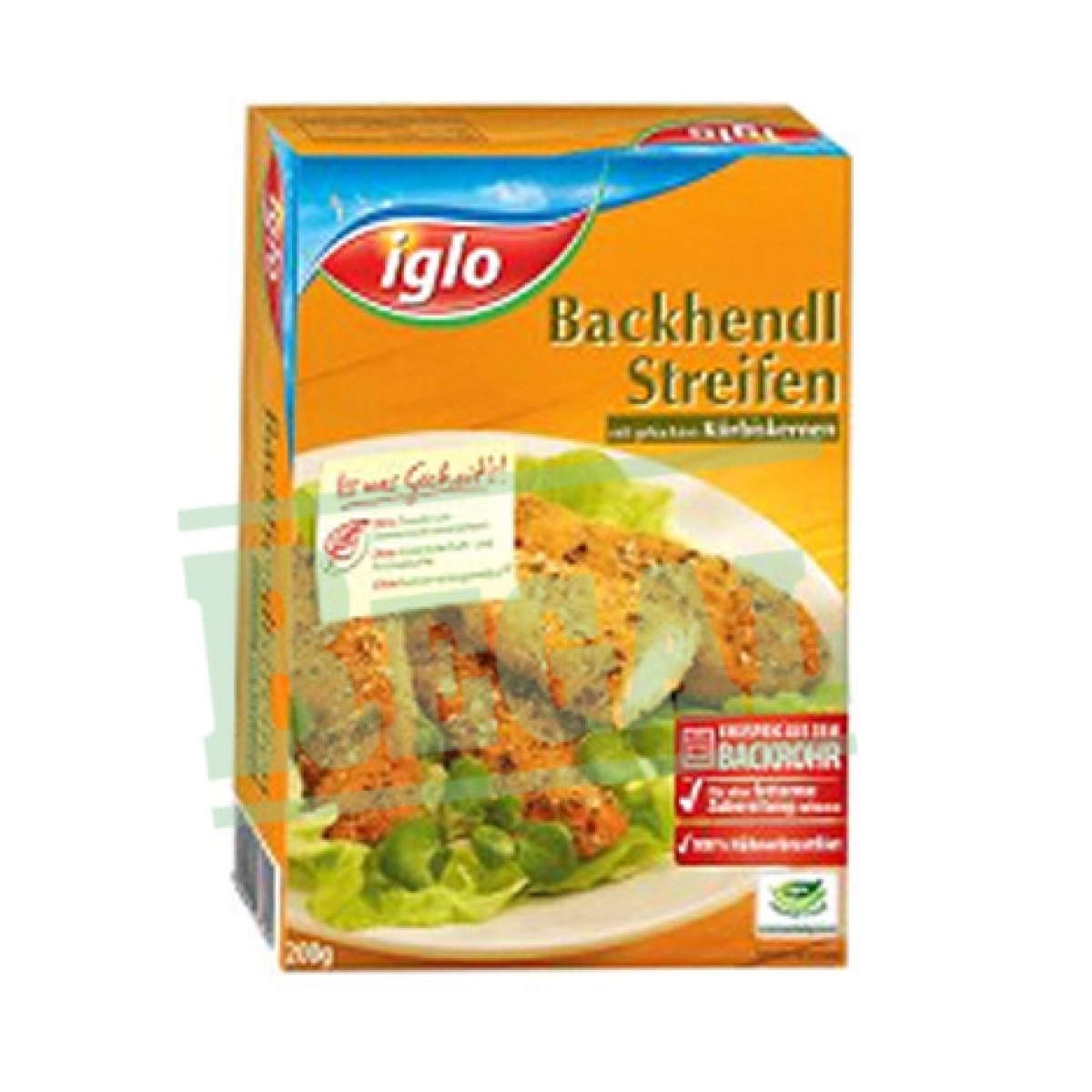 Produktabbildung iglo Backhendl Streifen mit gehackten Kürbiskernen