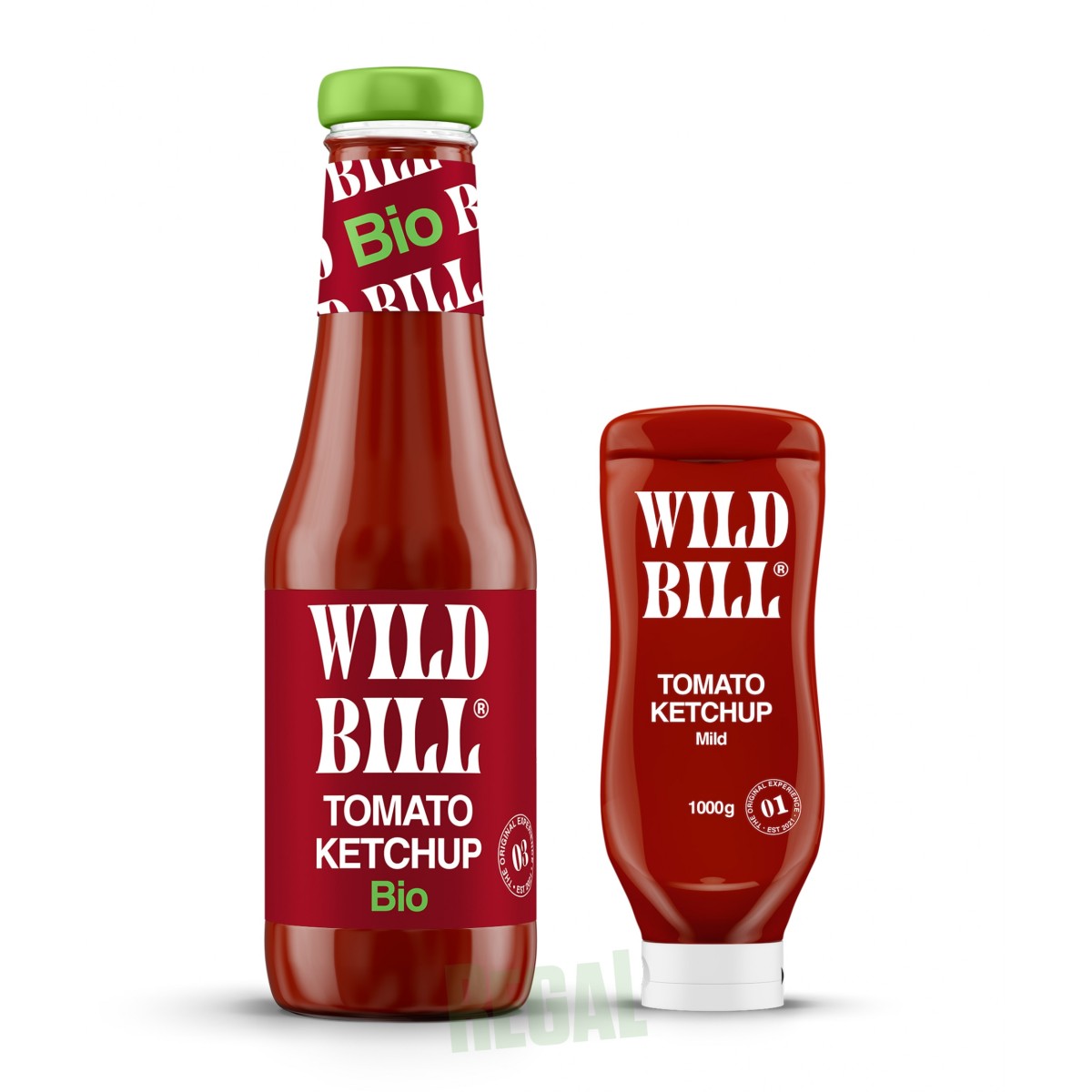 Wild Bill Ketchup Mild 1kg-Flasche Und Tomato Ketchup Bio → REGAL