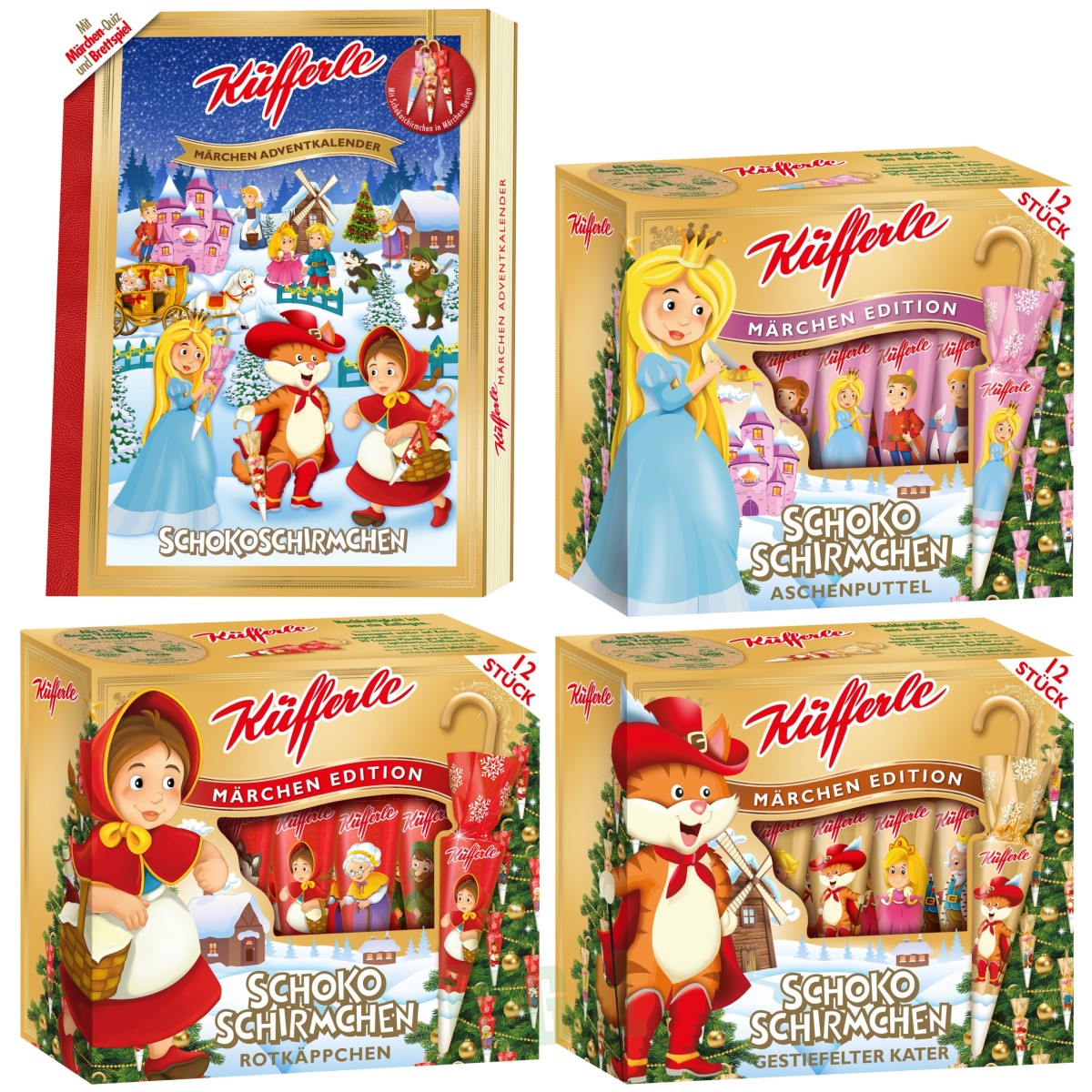 Produktabbildung Küfferle Märchen-Schokoschirmchen und Märchen-Adventskalender