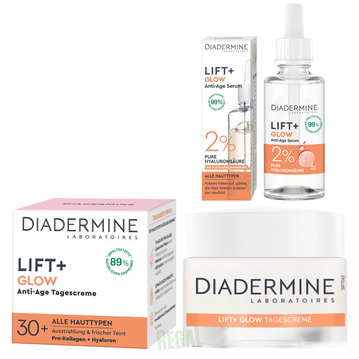 Produktabbildung Diadermine Lift+ Glow Tagescreme + Serum