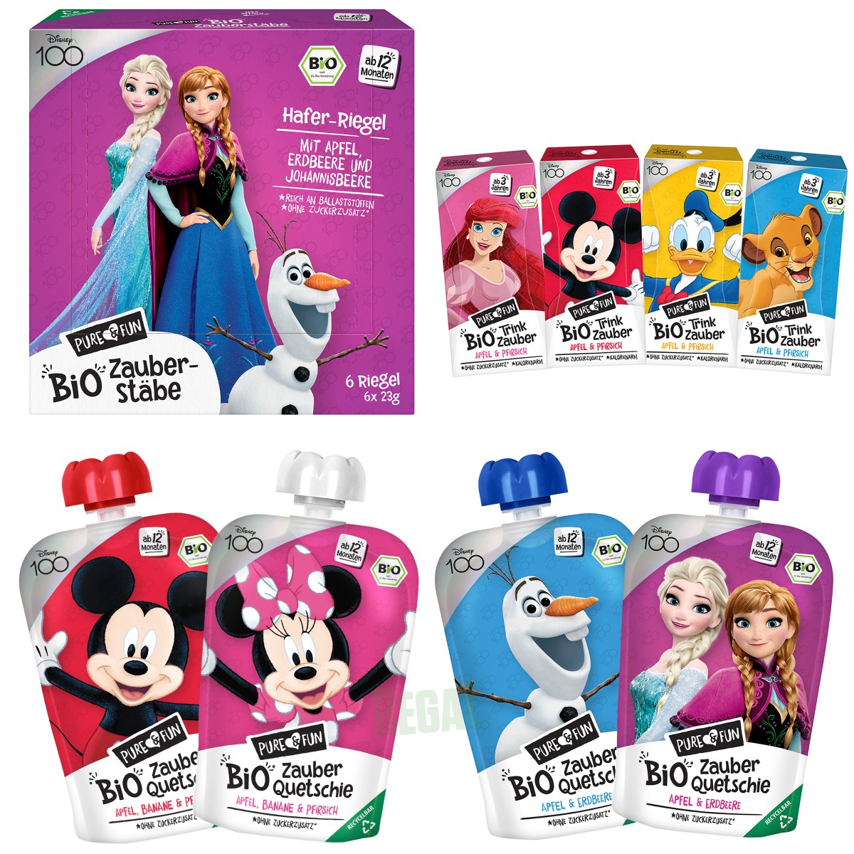 Produktabbildung pure&amp;fun Bio-Snacks Disney-Edition