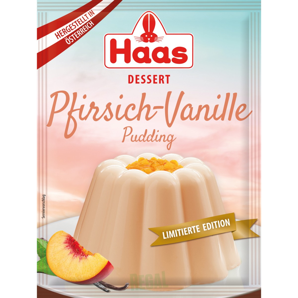 Produktabbildung Haas Pudding LE Pfirsich-Vanille