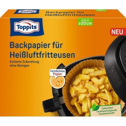 TOPPITS Backpapier für die Heißluftfritteuse